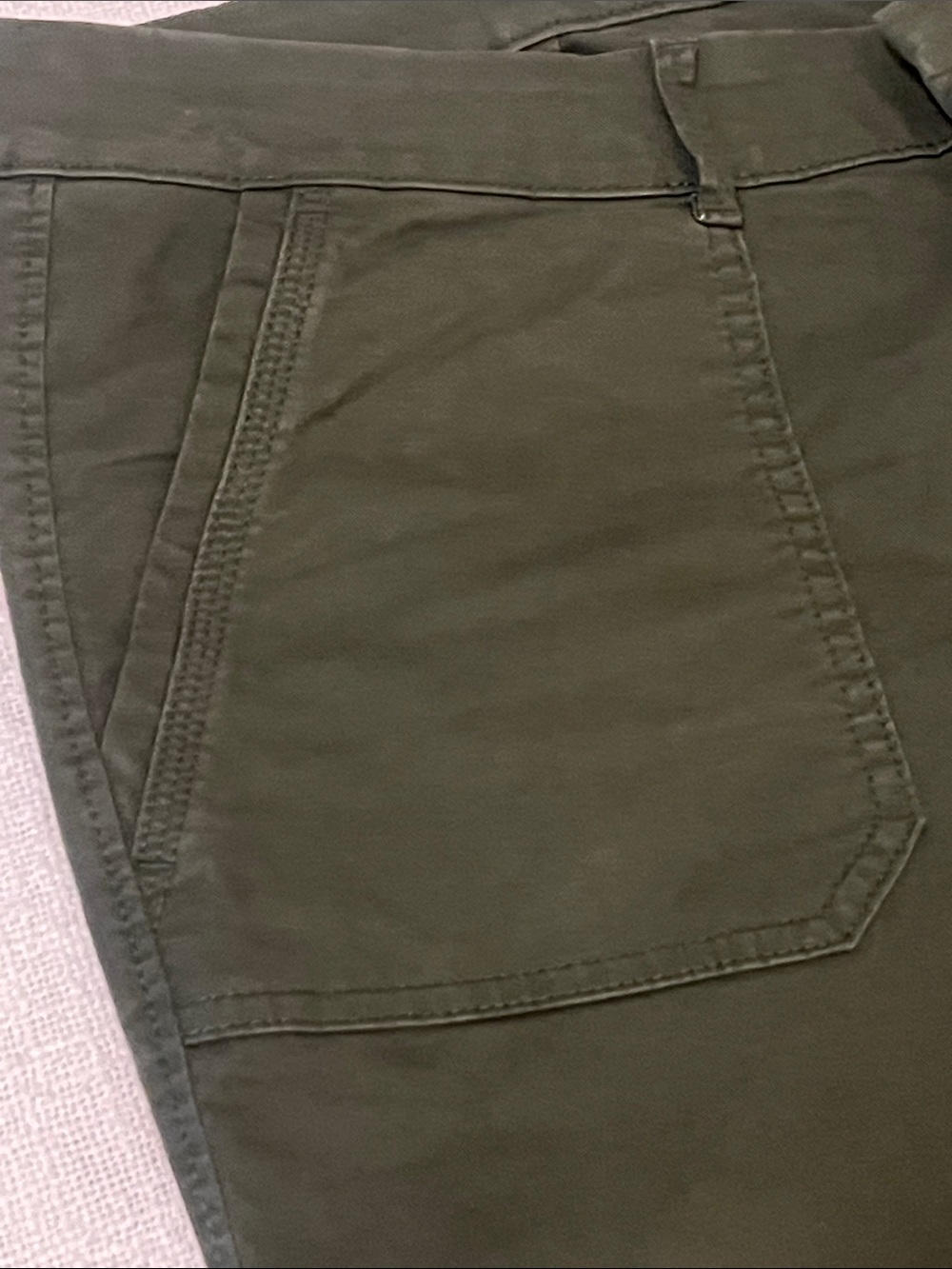 Old Navy Women’s Olive Green High-Wasted Pixie Straight-Leg Pants Sz 18-Petite - Picture 5 of 13